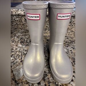 Little girl hunter boots-gold